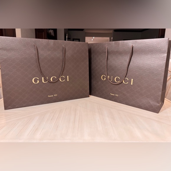 Authentic Gucci Shopping Bags – Set of 2 - Mint Condition - Picture 1 of 12